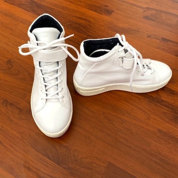 Royal Republiq High Ankle Leather Lace-Up Sneakers with Velcro Straps Size 9 - Picture 2 of 12